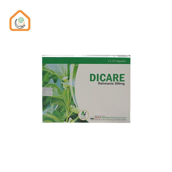 Dicare Rehmania 300mg 30Capsule