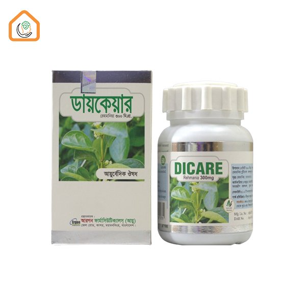 Dicare Rehmania 300mg 60Capsule